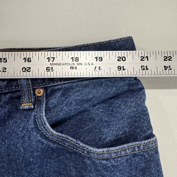 VTG Levis 517 Jeans Mens 42x32 Blue Boot Cut Slim Fit High Rise Dark Wash Denim - Picture 8 of 12